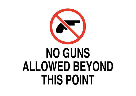 ZING Security Sign, No Guns Allowed, 10X14, Al - official Zing product image 1