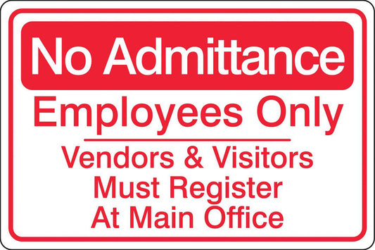 ZING Security Sign, Register Office, 10X14 Al - official Zing product image 1