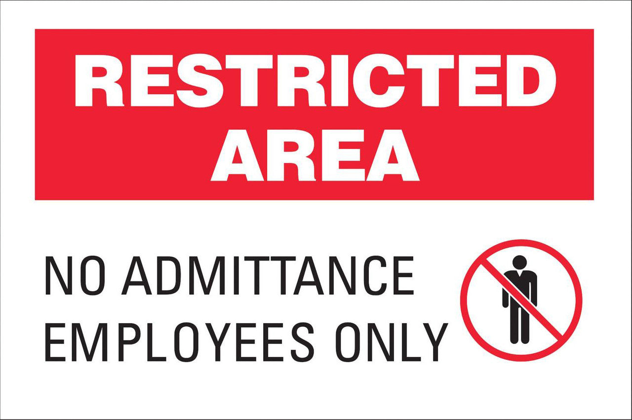 ZING Security Sign, No Admittance, 10X14 Al - official Zing product image 1