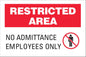 ZING Security Sign, No Admittance, 10X14 Al - official Zing product image 1