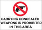 Concealed Carry Sign, 10X14