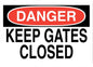 ZING Security Sign, Keep Gates Closed, 10X14 Al - official Zing product image 1