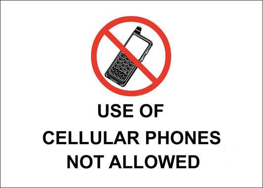 ZING Security Sign, No Cell Phones, 10X14 Al - official Zing product image 1
