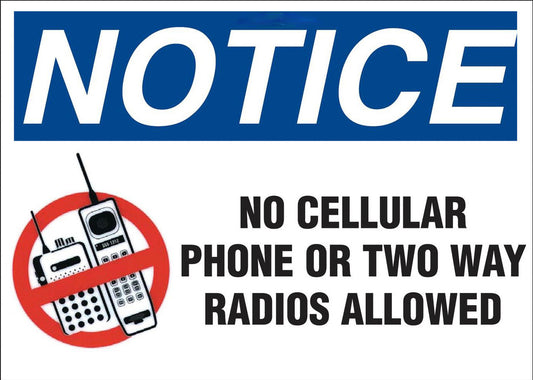 ZING Security Sign, No 2-Way Radios, 10X14 Al - official Zing product image 1