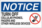ZING Security Sign, No Cell Phones (Graphic), 10X14 Al - official Zing product image 1