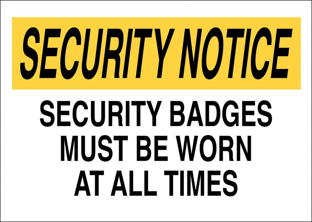 Eco Security Sign, 10X14