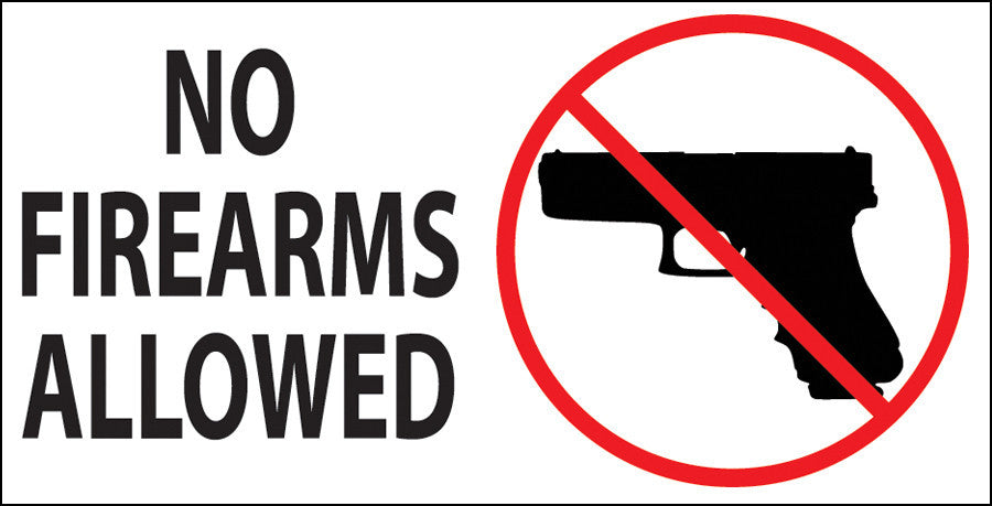 ZING Security Label, 5X7, No Firearms, 2-Pk - 2761