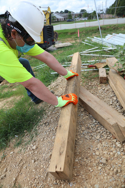 UT1955 - MCR Safety UltraTech® Mechanics Gloves - Cut Pro® UltraTech® - 13 Gauge Lime HyperMax® HPPE Shell - Orange Sandy Nitrile Foam Palm Coating - Hi-Vis TPR Back Protects Hands from Impact
