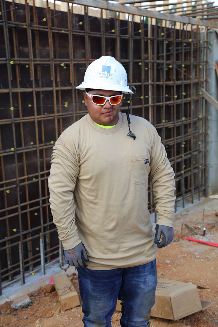 MCR Safety LST1T - MCR Safety FR Gear - Tan Flame Resistant FR Work Shirts - Lightweight Long Sleeve T-Shirt - Comfortable 100% FR Cotton Fabric - Provides CAT2 Protection — manufacturer image 6