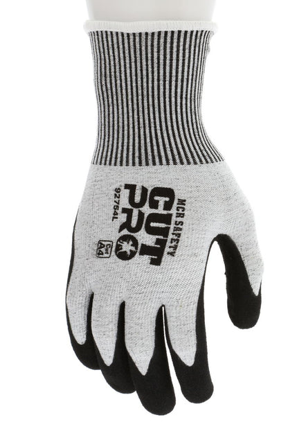 92754 - MCR Safety CutPro® - 13 Gauge HyperMax® HPPE Shell - Cut Resistant Work Gloves - Double Coated Black Nitrile Outer Coating Absorbs Oils and Aids Grip - Inner Coating Repels Oils and Liquids