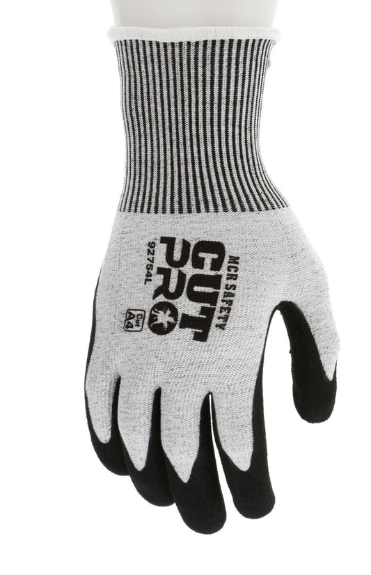 92754 - MCR Safety CutPro® - 13 Gauge HyperMax® HPPE Shell - Cut Resistant Work Gloves - Double Coated Black Nitrile Outer Coating Absorbs Oils and Aids Grip - Inner Coating Repels Oils and Liquids
