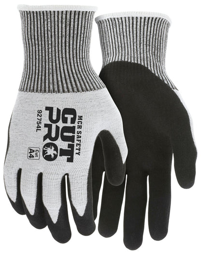 92754 - MCR Safety CutPro® - 13 Gauge HyperMax® HPPE Shell - Cut Resistant Work Gloves - Double Coated Black Nitrile Outer Coating Absorbs Oils and Aids Grip - Inner Coating Repels Oils and Liquids