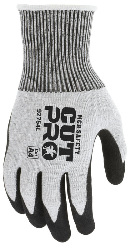 92754 - MCR Safety CutPro® - 13 Gauge HyperMax® HPPE Shell - Cut Resistant Work Gloves - Double Coated Black Nitrile Outer Coating Absorbs Oils and Aids Grip - Inner Coating Repels Oils and Liquids