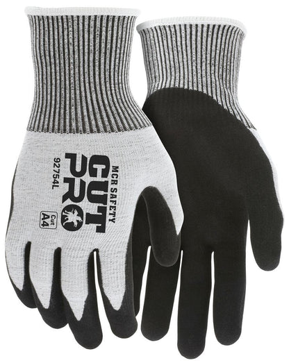 VP92754 - Vending Packaged - MCR Safety CutPro® - 13 Gauge HyperMax® HPPE Shell - Cut Resistant Work Gloves - Double Coated Black Nitrile Outer Coating Absorbs Oils and Aids Grip - Inner Coating Repels Oils and Liquids