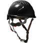JSP 280-EV6151SV-CH – Vented, Short Brim Safety Helmet with HDPE Shell, 4-Point Chinstrap, 6-Point Suspension and Wheel Ratchet Adjustment
