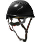 JSP 280-EV6151V-CH – Vented, Cap Style Safety Helmet with HDPE Shell, 4-Point Chinstrap, 6-Point Suspension and Wheel Ratchet Adjustment