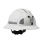 PIP JSP 280-EV6161MCR2 Full Brim Mining Hard Hat with HDPE Shell, 6-Point Polyester Suspension, Wheel Ratchet Adjustment and CR2 Reflective Kit
