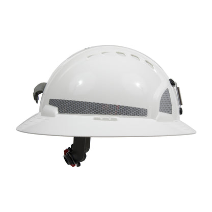 PIP JSP 280-EV6161MCR2 Full Brim Mining Hard Hat with HDPE Shell, 6-Point Polyester Suspension, Wheel Ratchet Adjustment and CR2 Reflective Kit