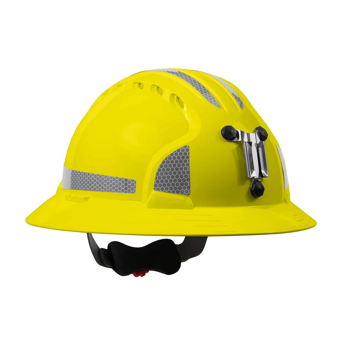 PIP JSP 280-EV6161MCR2 Full Brim Mining Hard Hat with HDPE Shell, 6-Point Polyester Suspension, Wheel Ratchet Adjustment and CR2 Reflective Kit