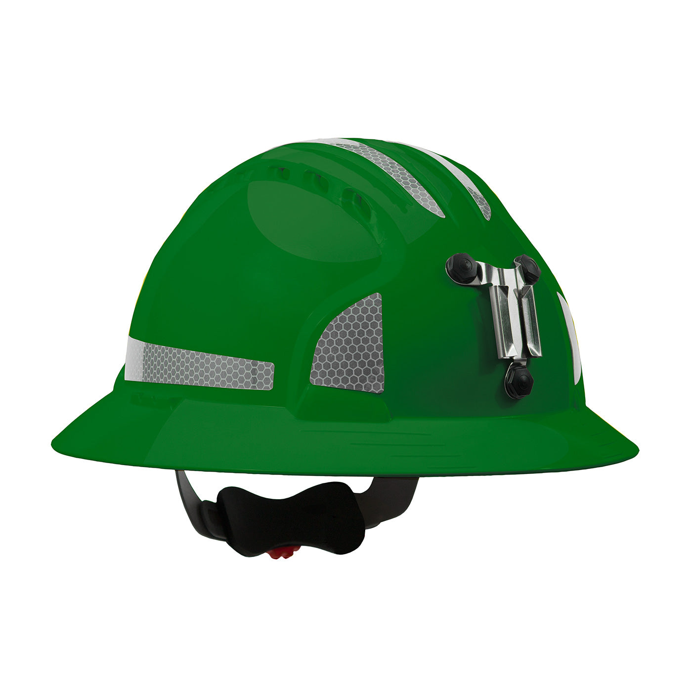PIP JSP 280-EV6161MCR2 Full Brim Mining Hard Hat with HDPE Shell, 6-Point Polyester Suspension, Wheel Ratchet Adjustment and CR2 Reflective Kit