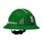 PIP JSP 280-EV6161MCR2 Full Brim Mining Hard Hat with HDPE Shell, 6-Point Polyester Suspension, Wheel Ratchet Adjustment and CR2 Reflective Kit