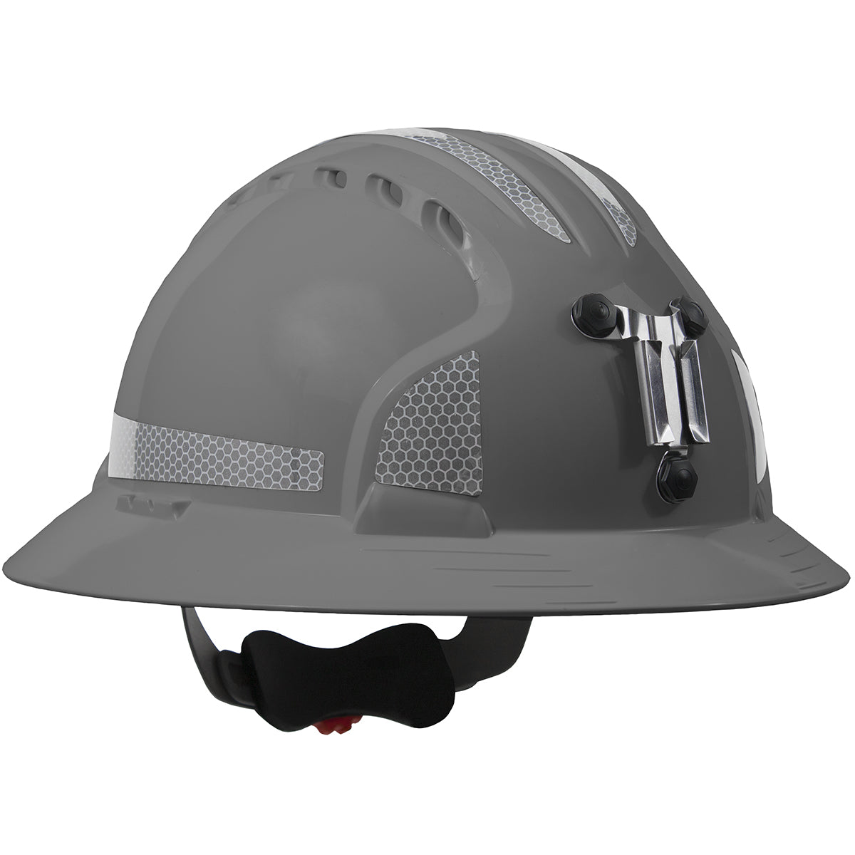 PIP JSP 280-EV6161MCR2 Full Brim Mining Hard Hat with HDPE Shell, 6-Point Polyester Suspension, Wheel Ratchet Adjustment and CR2 Reflective Kit