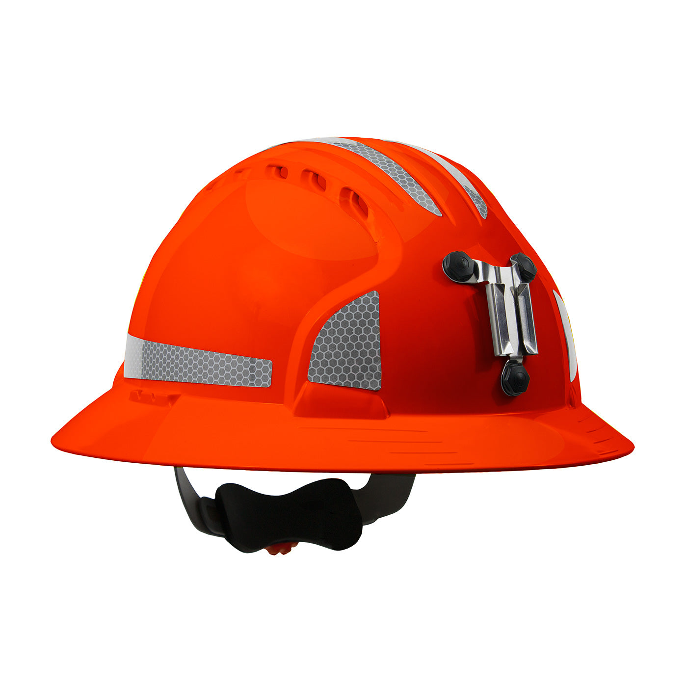 PIP JSP 280-EV6161MCR2 Full Brim Mining Hard Hat with HDPE Shell, 6-Point Polyester Suspension, Wheel Ratchet Adjustment and CR2 Reflective Kit