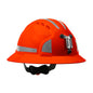 PIP JSP 280-EV6161MCR2 Full Brim Mining Hard Hat with HDPE Shell, 6-Point Polyester Suspension, Wheel Ratchet Adjustment and CR2 Reflective Kit