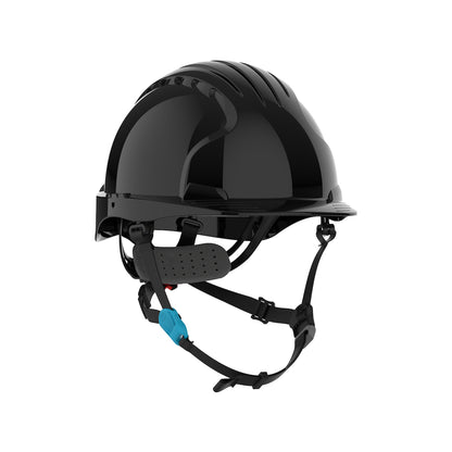 JSP 280-EV6252-CH – Cap Style Safety Helmet with HDPE Shell, 4-Point Chinstrap, 6-Point Suspension and Wheel Ratchet Adjustment