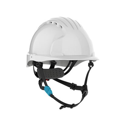 PIP JSP 280-EV6252V-CH Vented, Cap Style Safety Helmet with HDPE Shell, 4-Point Chinstrap, 6-Point Suspension and Wheel Ratchet Adjustment