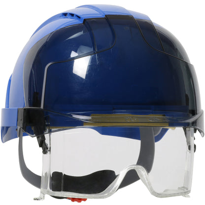 PIP JSP 280-EVLV Type I, Vented Industrial Safety Helmet with Lightweight ABS Shell, Integrated ANSI Z87.1 Eye Protection, 6-Point Polyester Suspensio