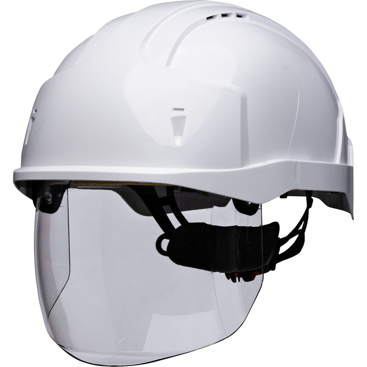 PIP JSP 280-EVSV Type I, Vented Industrial Safety Helmet with Lightweight ABS Shell, Integrated ANSI Z87.1 Faceshield, 6-Point Polyester Suspension an