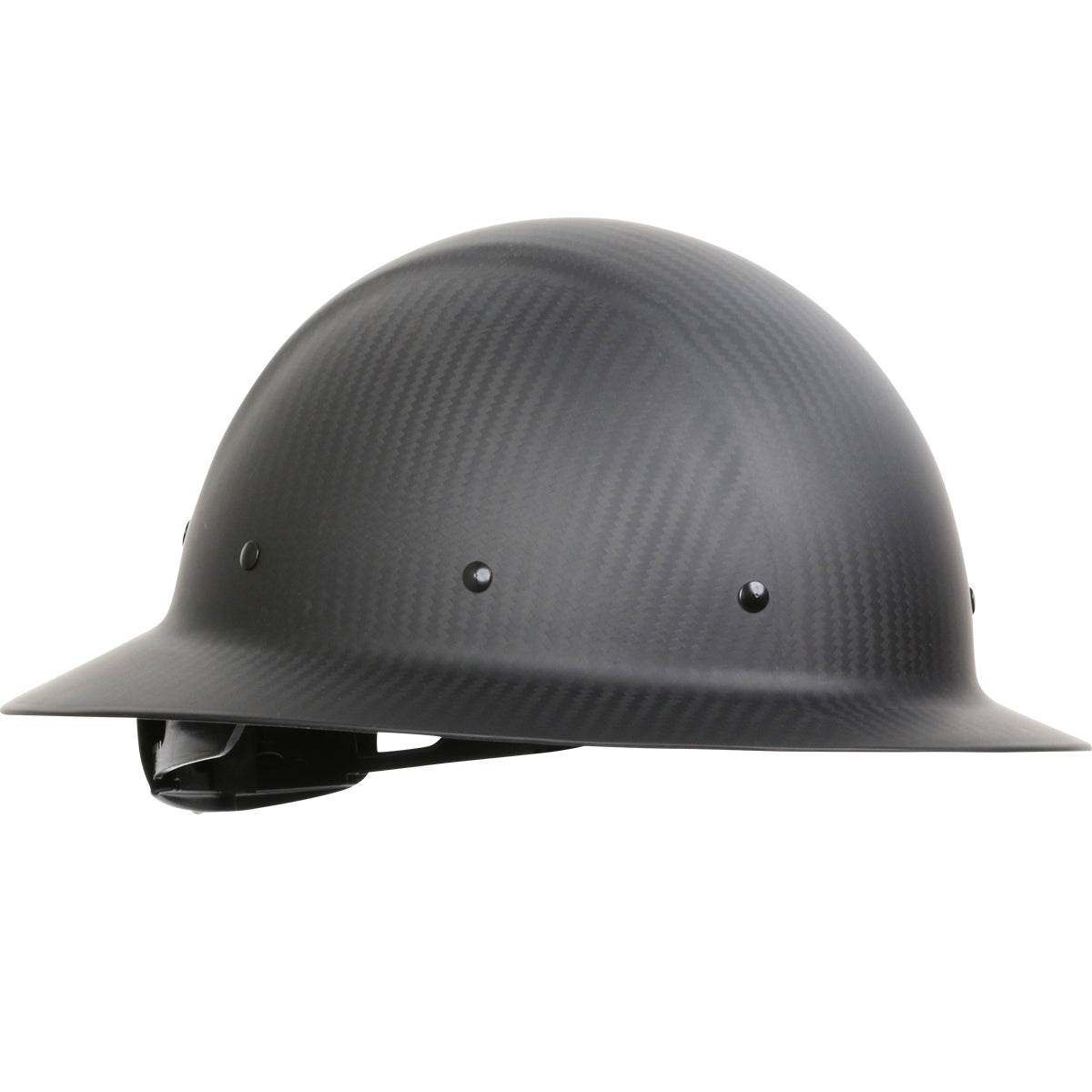 PIP 280-HP1471R-M – Full Brim Smooth Dome Hard Hat with Matte Carbon Fiber Shell, 8-Point Riveted Textile Suspension and Wheel-Ratchet Adjustment