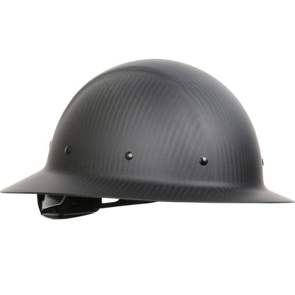 PIP 280-HP1471R-M – Full Brim Smooth Dome Hard Hat with Matte Carbon Fiber Shell, 8-Point Riveted Textile Suspension and Wheel-Ratchet Adjustment