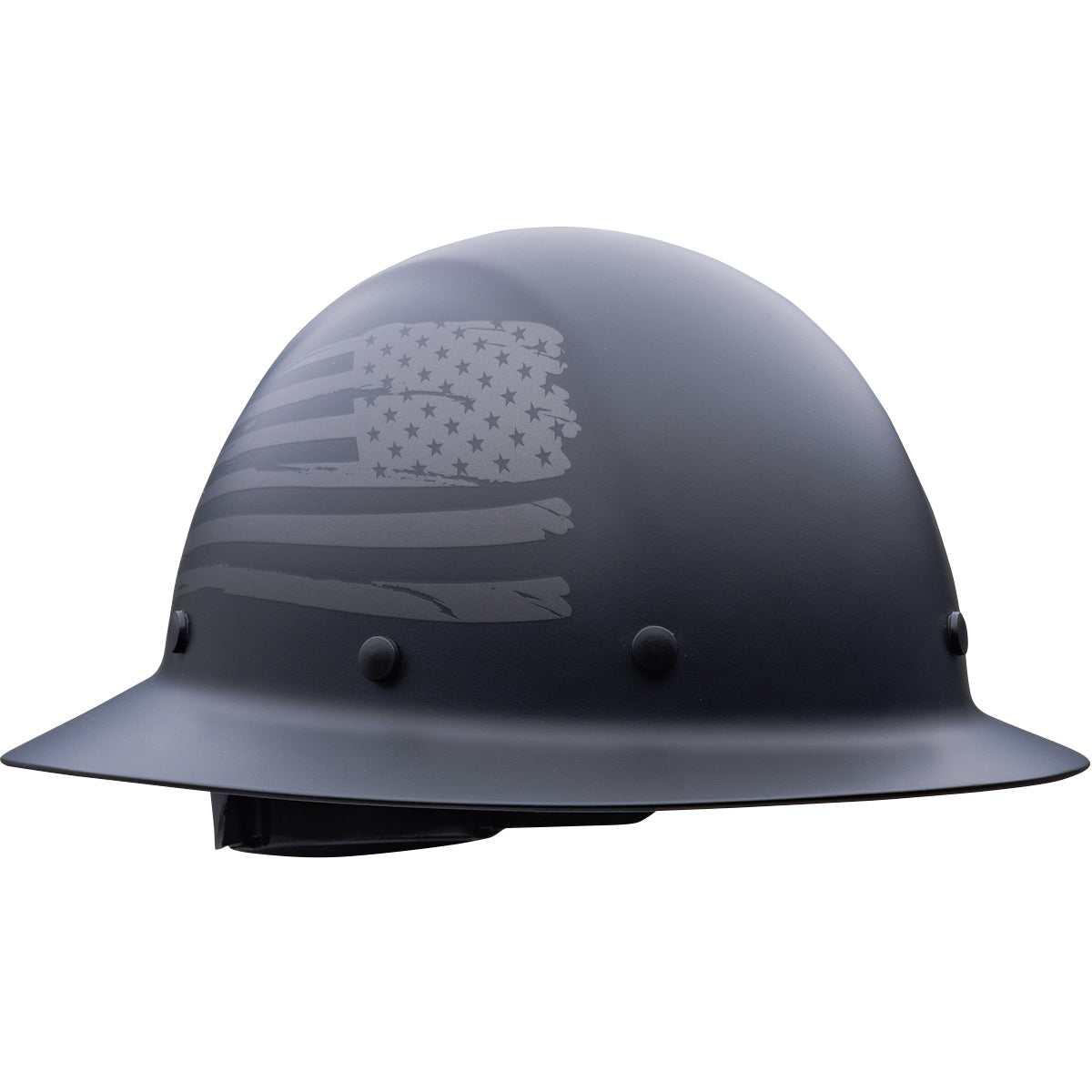 PIP 280-HP1481USA – Full Brim Smooth Dome Hard Hat with Fiberglass Resin Shell, Graphic USA Flag Design, 8-Point Riveted Textile Suspension and Wheel-Ratchet Adjustment