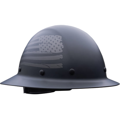 PIP 280-HP1481USA – Full Brim Smooth Dome Hard Hat with Fiberglass Resin Shell, Graphic USA Flag Design, 8-Point Riveted Textile Suspension and Wheel-Ratchet Adjustment