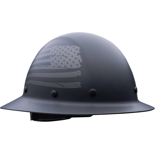 PIP 280-HP1481USA – Full Brim Smooth Dome Hard Hat with Fiberglass Resin Shell, Graphic USA Flag Design, 8-Point Riveted Textile Suspension and Wheel-Ratchet Adjustment
