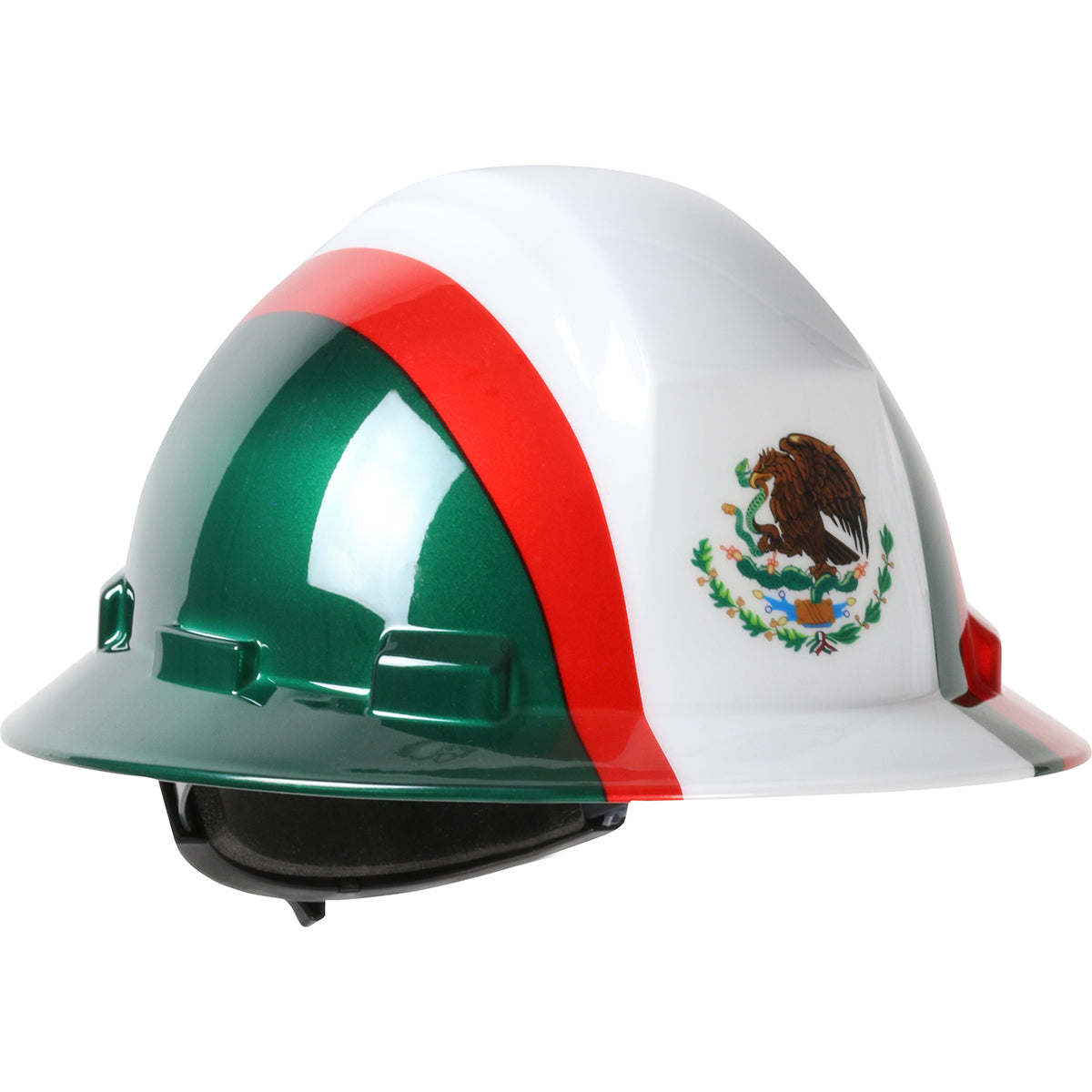 Dynamic 280-HP641R-MEX – Full Brim Hard Hat with HDPE Shell, 4-Point Textile Suspension Graphic Wrap and Wheel Ratchet Adjustment