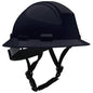 Dynamic 280-HP642RM-CH – ANSI Type II Full Brim Safety Helmet with HDPE Shell and Mips® Brain Protection System, 4-Point Textile Suspension, Wheel Ratchet Adjustment and 4-Point Chinstrap