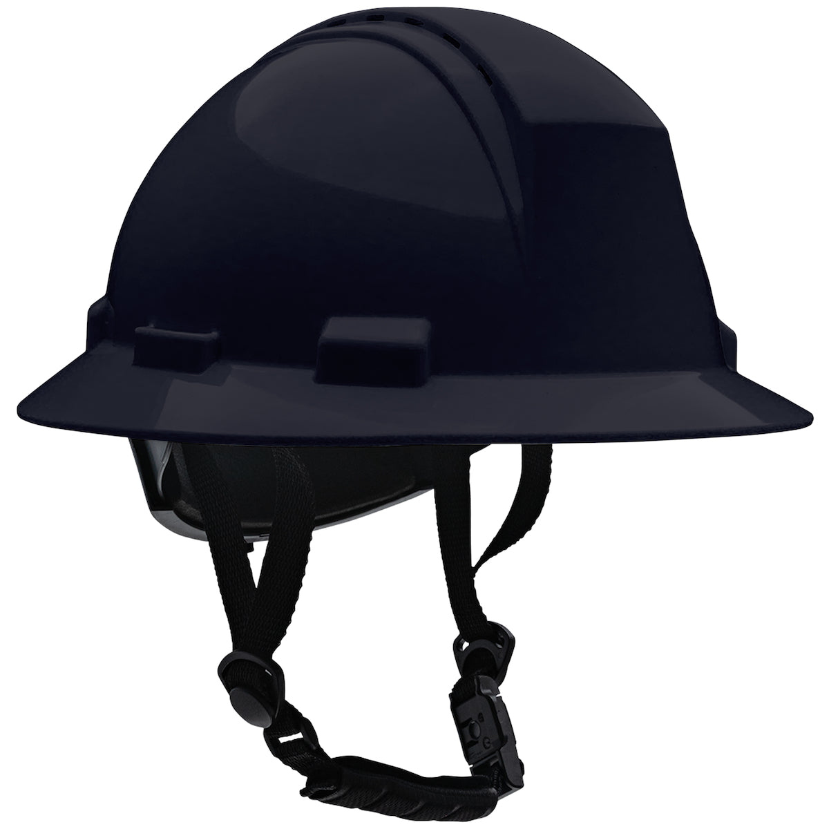 Dynamic 280-HP642RVM-CH – ANSI Type II Full Brim Safety Helmet with HDPE Shell Vented and Mips® Brain Protection System, 4-Point Textile Suspension, Wheel Ratchet Adjustment and 4-Point Chinstrap