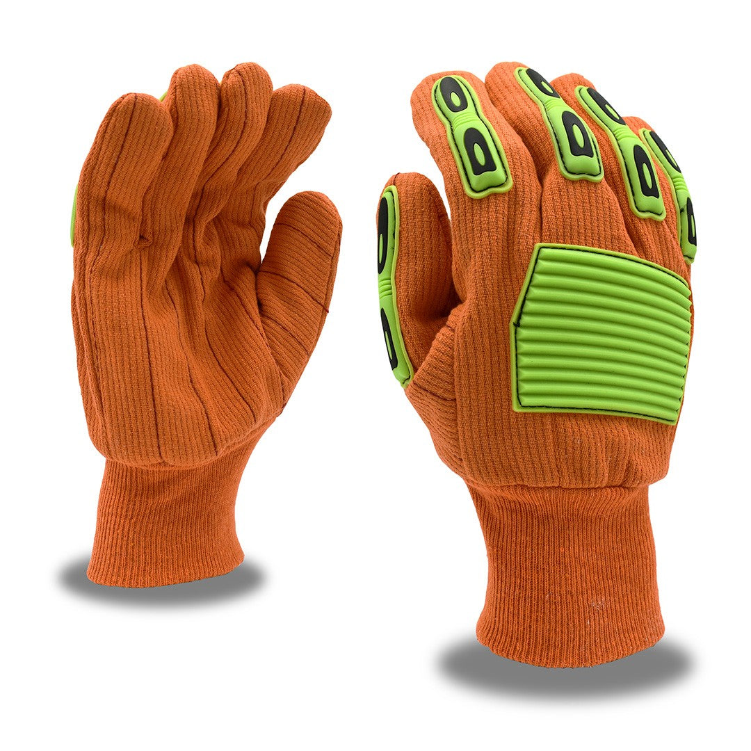 Cordova HI-VIS Orange Double Palm, Polyester/cot #2800TPR