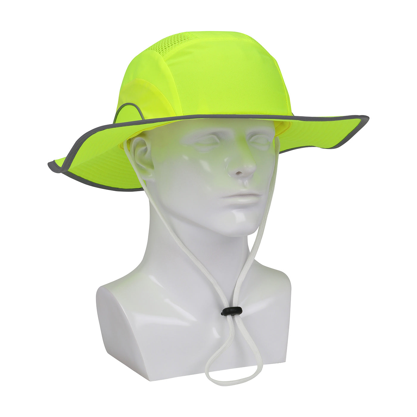 JSP 282-AFB375-LY – Hi-Vis Ranger Style Full Brim Bump Cap with HDPE Protective Liner, Adjustable Back and Chin Strap