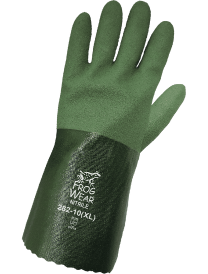 FrogWear® 282 Chemical Handling Gloves - nitrile - tan