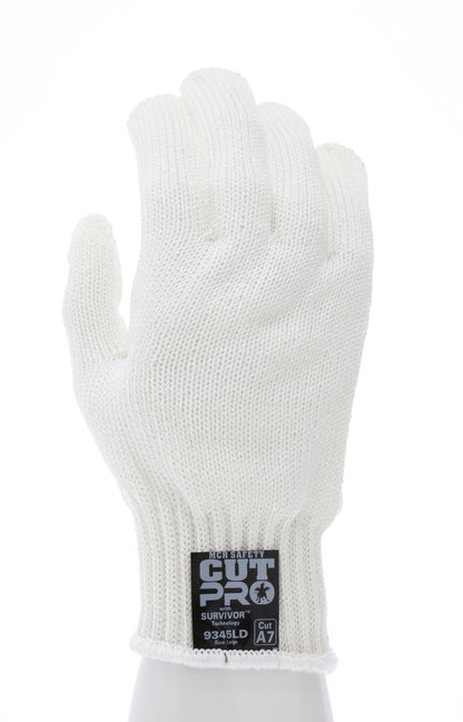 9345D - MCR Safety Survivor™ - 7 Gauge Cut Resistant Work Gloves - Light Weight, Cool and Ambidextrous Gloves - FDA Accepted Materials can be used as Kitchen Cut Resistant Gloves
