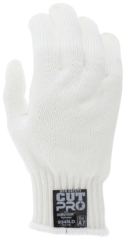 9345D - MCR Safety Survivor™ - 7 Gauge Cut Resistant Work Gloves - Light Weight, Cool and Ambidextrous Gloves - FDA Accepted Materials can be used as Kitchen Cut Resistant Gloves
