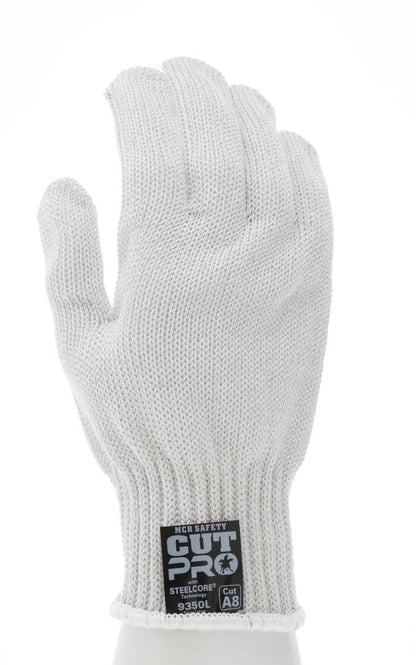 9350 - MCR Safety Steelcore® ll - 7 Gauge Regular Weight - Cut Resistant Work Gloves - Polyester Wrapped Stainless Steel - Ambidextrous Gloves - FDA Accepted Materials Allow These Gloves to be used as Kitchen Gloves