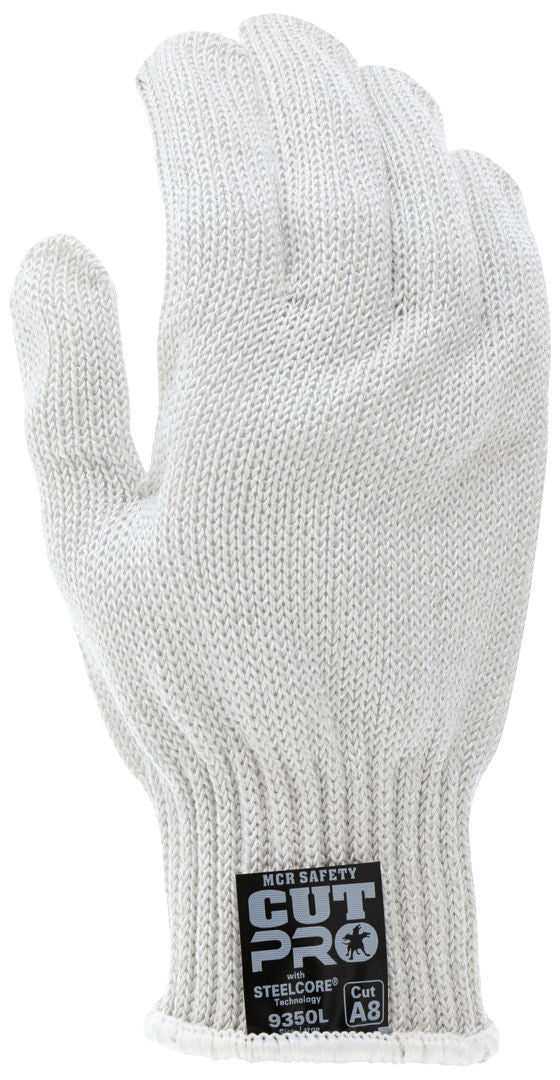 9350 - MCR Safety Steelcore® ll - 7 Gauge Regular Weight - Cut Resistant Work Gloves - Polyester Wrapped Stainless Steel - Ambidextrous Gloves - FDA Accepted Materials Allow These Gloves to be used as Kitchen Gloves