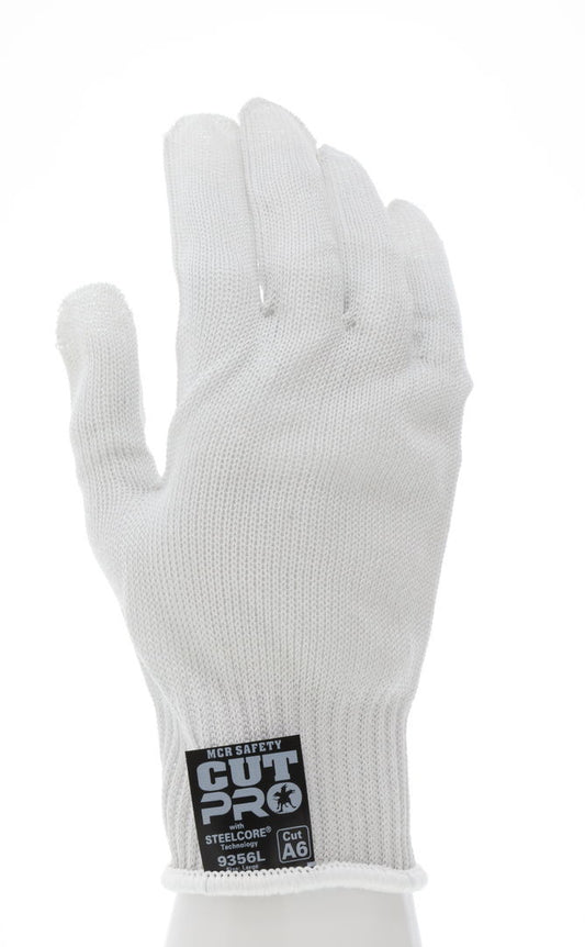 9356 - MCR Safety Steelcore® ll - 10 Gauge Medium Weight Cut Resistant Work Gloves - Polyester Wrapped Stainless Steel - Ambidextrous Gloves - FDA Accepted Materials Allow These Gloves to be used as Kitchen Gloves