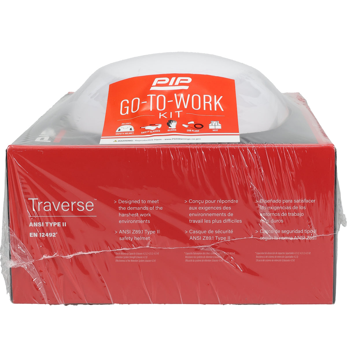 PIP 289-GTW-HP1491R – Pre-Packed PPE Kit, Traverse Safety Helmet, Safety Eyewear, Earplugs, Gloves and Vest