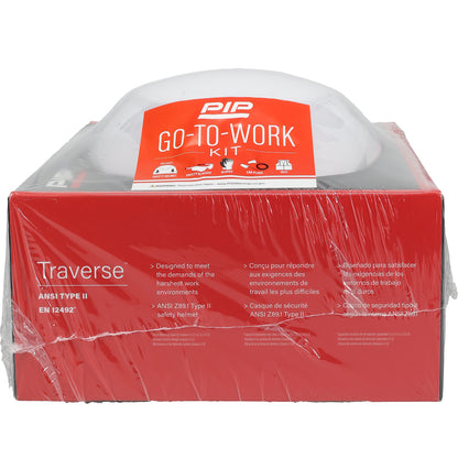 PIP 289-GTW-HP1491R – Pre-Packed PPE Kit, Traverse Safety Helmet, Safety Eyewear, Earplugs, Gloves and Vest